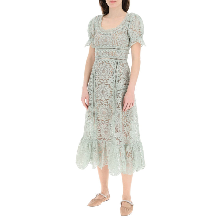 Vestido Longo De Renda Verde