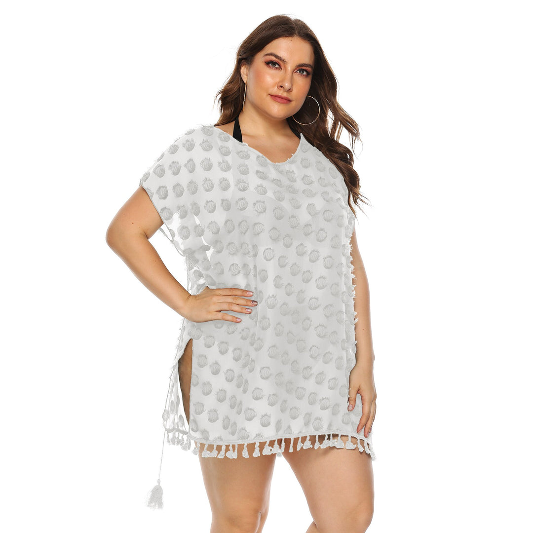 Saída de Praia Plus Size Chiffon