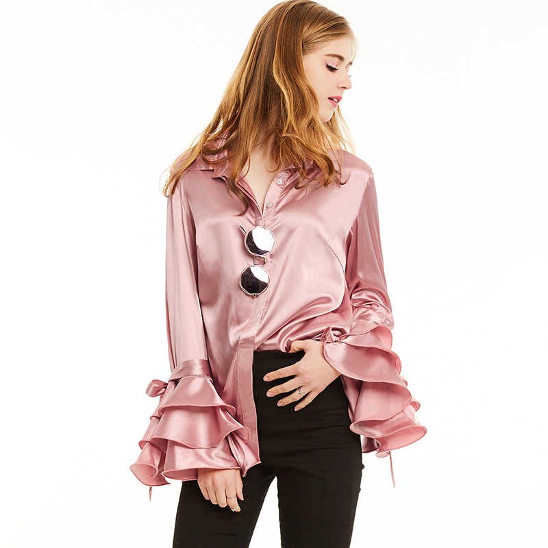 Blusa Manga Flare com Babado