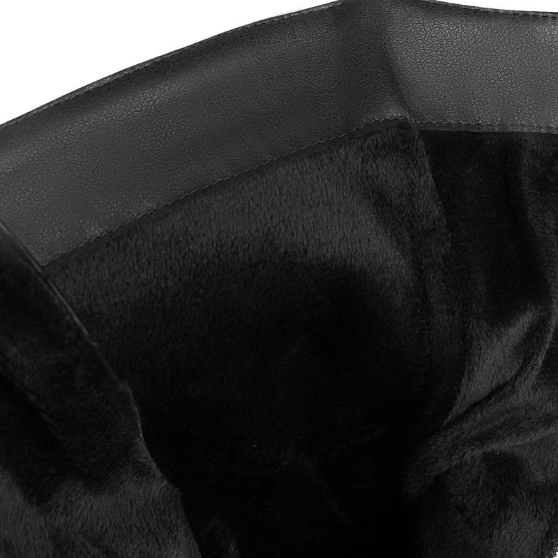 Bota Plataforma Gótica Cano Médio Com Fivelas