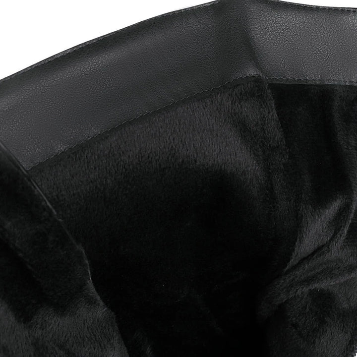 Bota Plataforma Gótica Cano Médio Com Fivelas