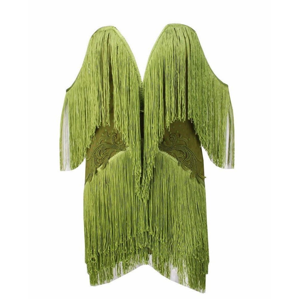 VESTIDO TOMARA QUE CAIA COM FRANJAS - PODEROSA SHOP