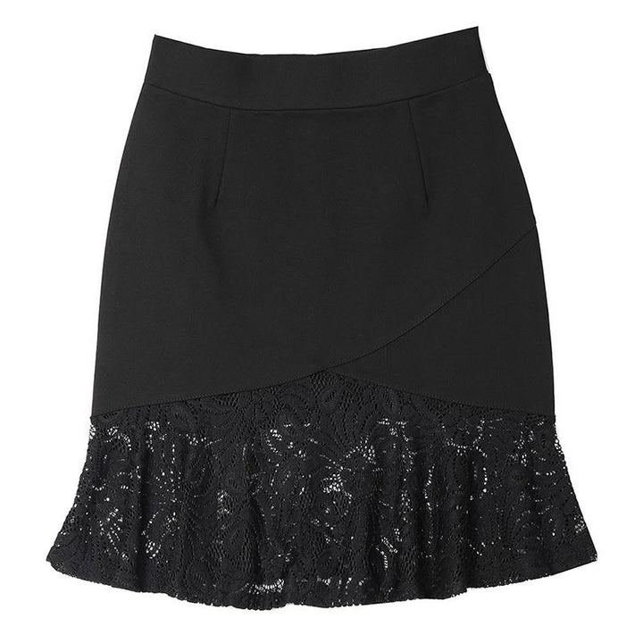 Saia Flare Com Renda Plus Size