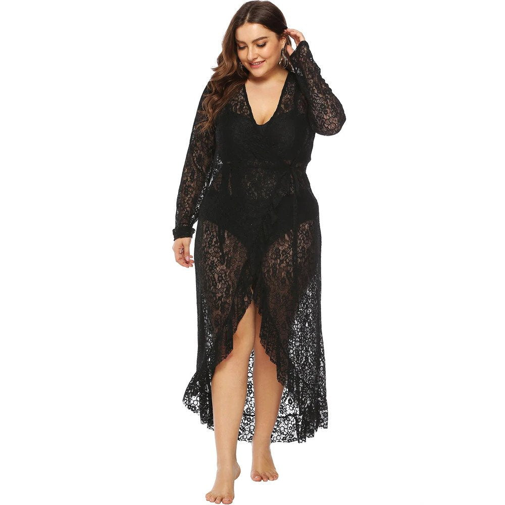Saída Kimono Renda Plus Size