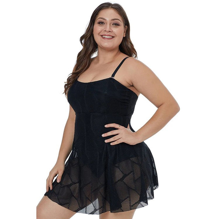 Maiô Com Saia Plus Size Preto
