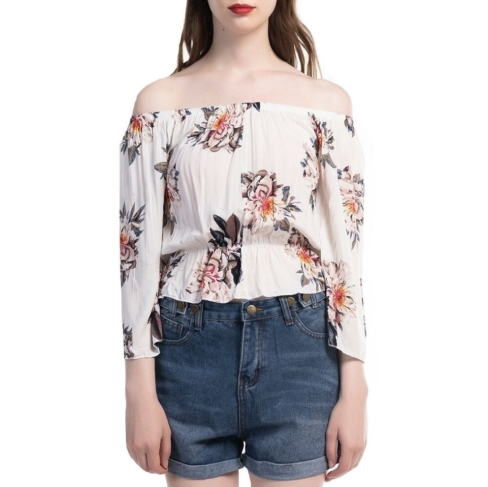 Blusa Ombro a Ombro Floral
