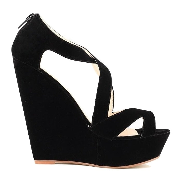 Sandália Plataforma Camurça