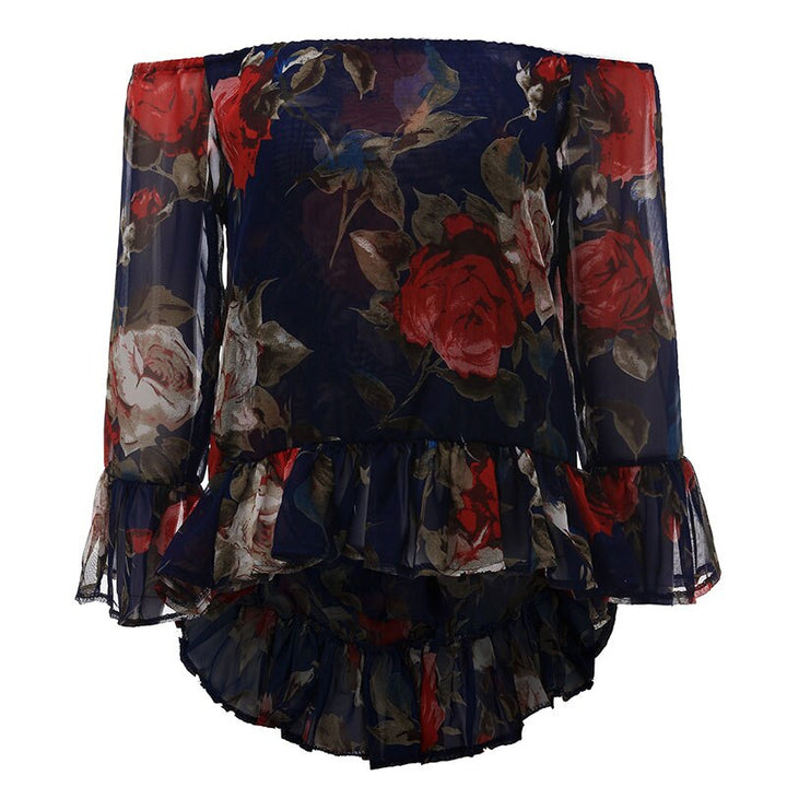 Blusa Ciganinha Chiffon Floral