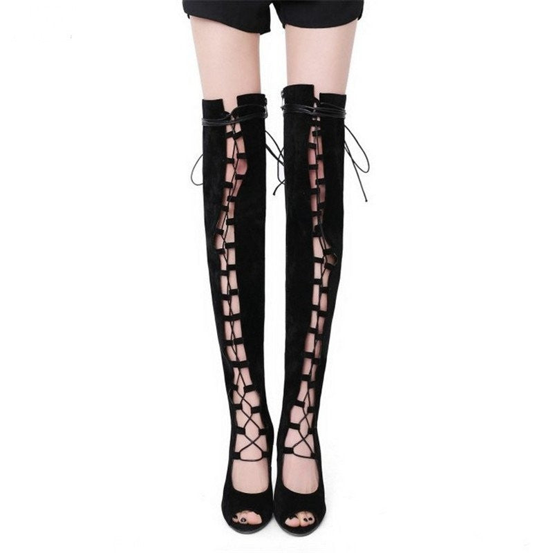 SANDÁLIA GLADIADORA CANO LONGO AMARRAÇÃO - PODEROSA SHOP