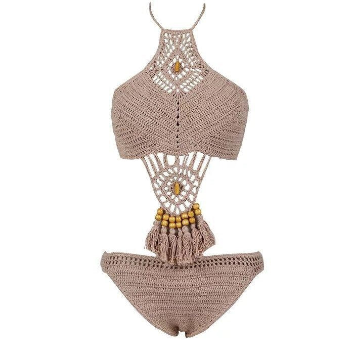 Biquíni Crochê Artesanal Com Miçangas