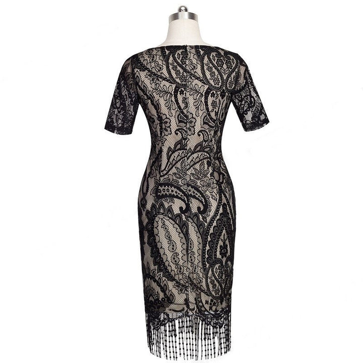 VESTIDO RENDA COM FRANJAS - PODEROSA SHOP