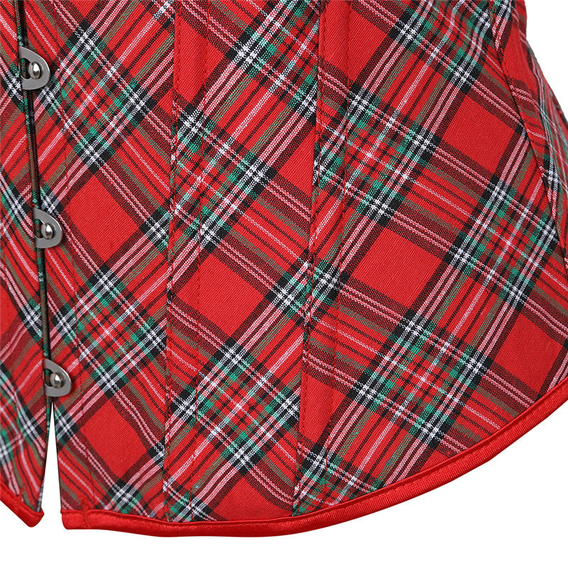 Corset Com Alça Plus Size Xadrez