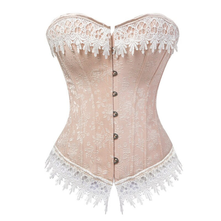 Corset Renda Plus Size Rosa