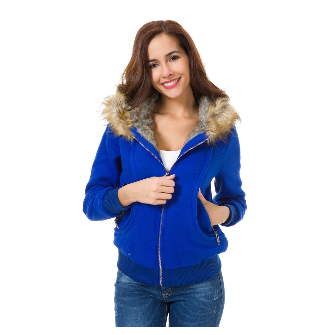 Jaqueta Moletom Com Capuz e Pelos