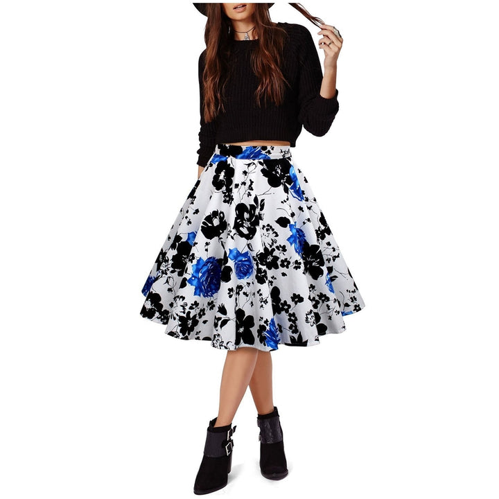 Saia Midi Rodada Floral