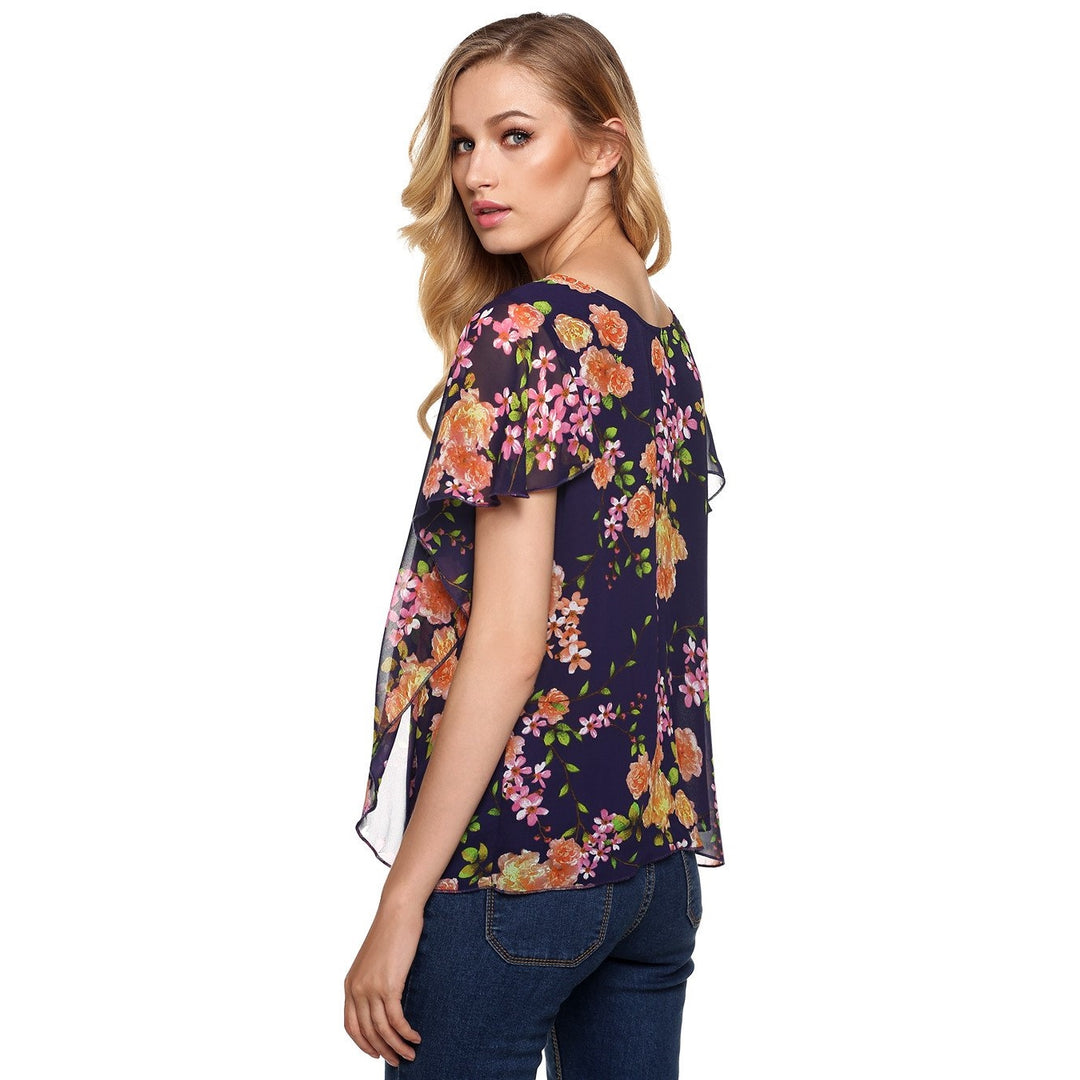 Blusa Feminina em Chiffon Floral