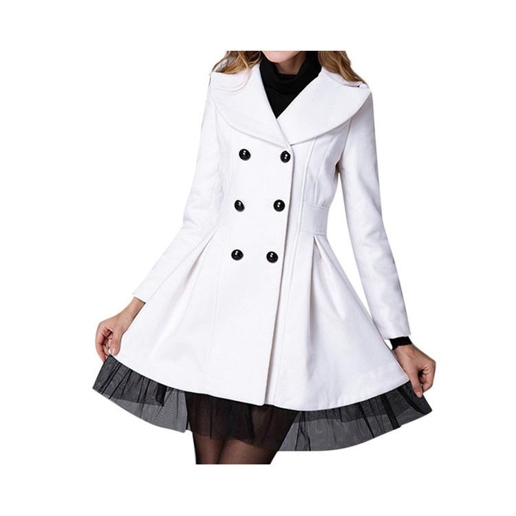 Sobretudo Feminino Com Tule Preto