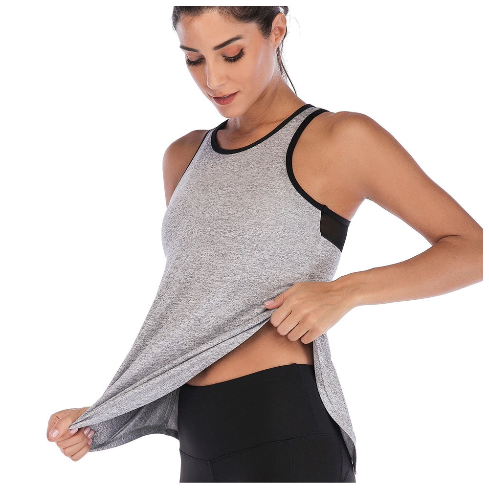 Regata Fitness Amarração Cinza