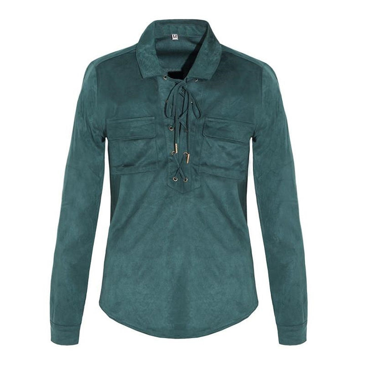 Camisa Feminina Suede Verde
