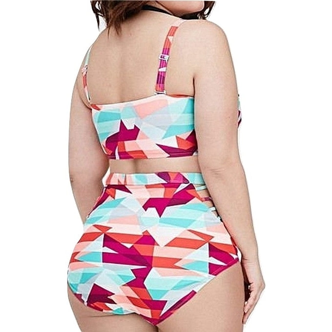 Biquíni Cintura Alta Estampado Plus Size