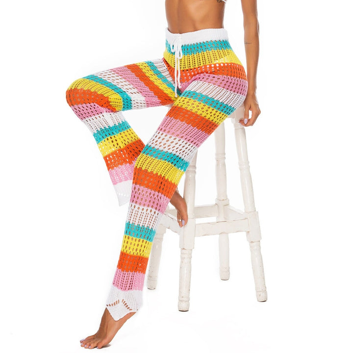 Saída de Praia Calça Tricot Multicor