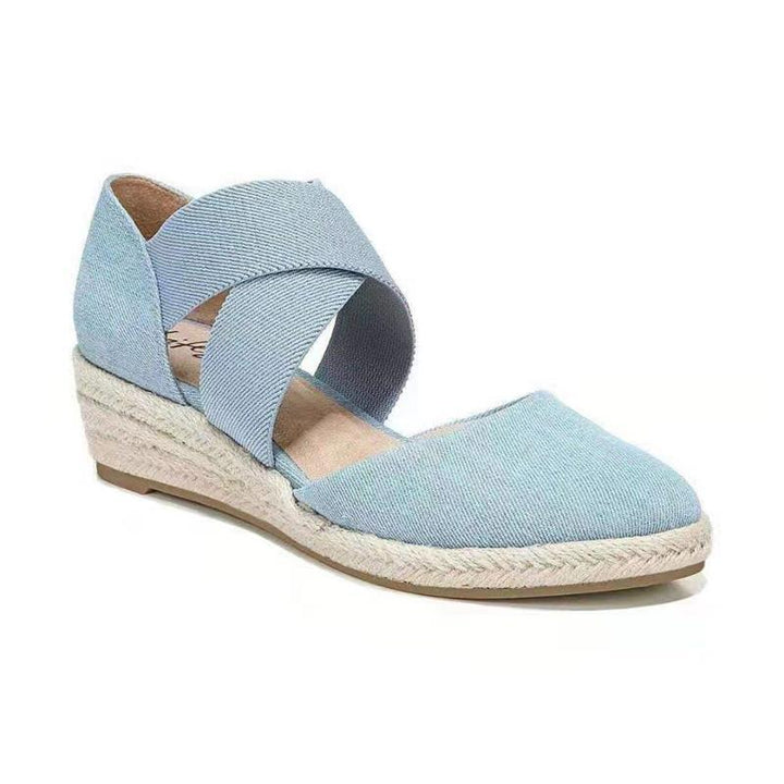 Sandália Anabela Espadrille Fechada