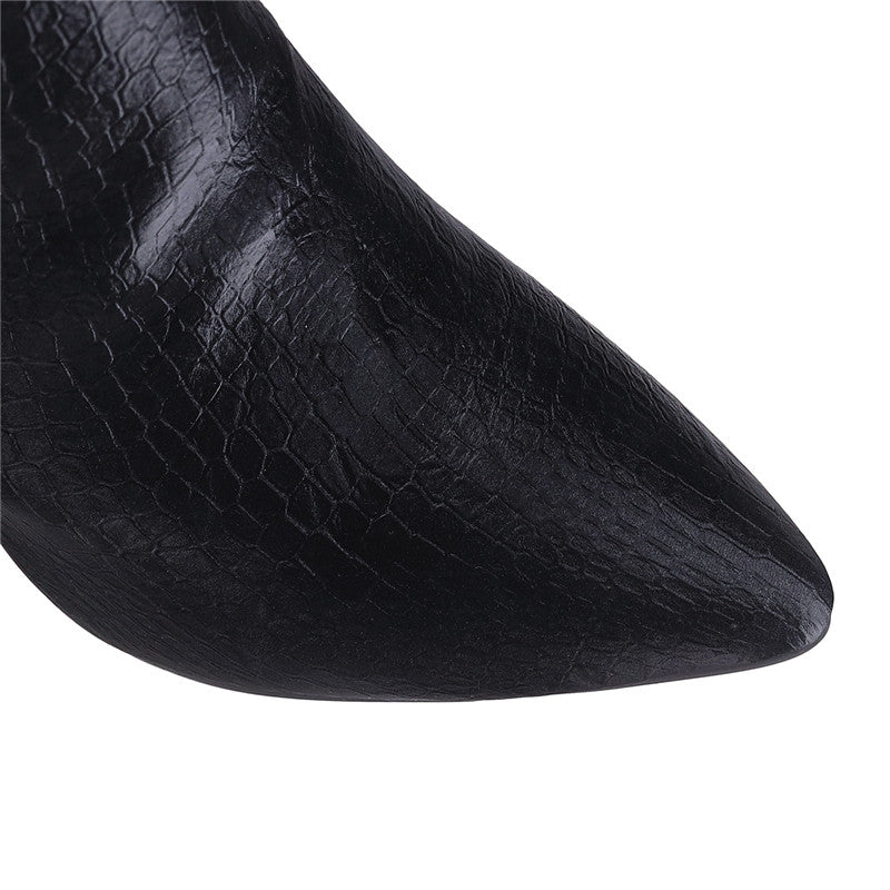 Bota Over The Knee Salto Bloco Bico Fino