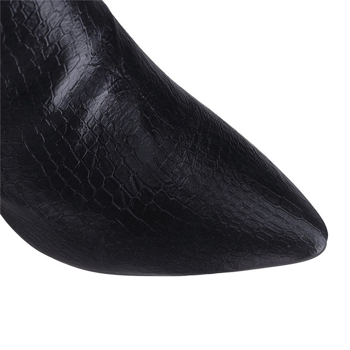 Bota Over The Knee Salto Bloco Bico Fino