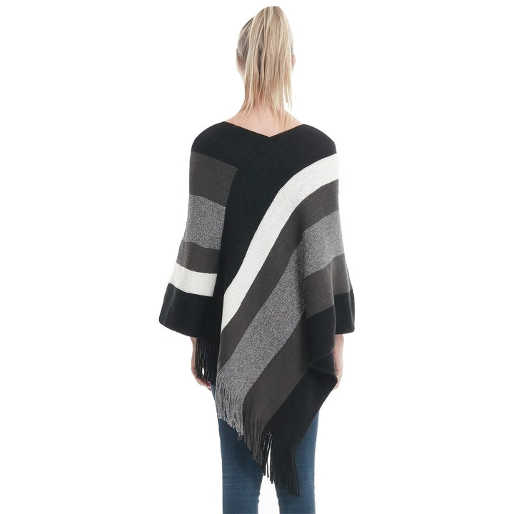 Poncho Tricot Elegance Listrado