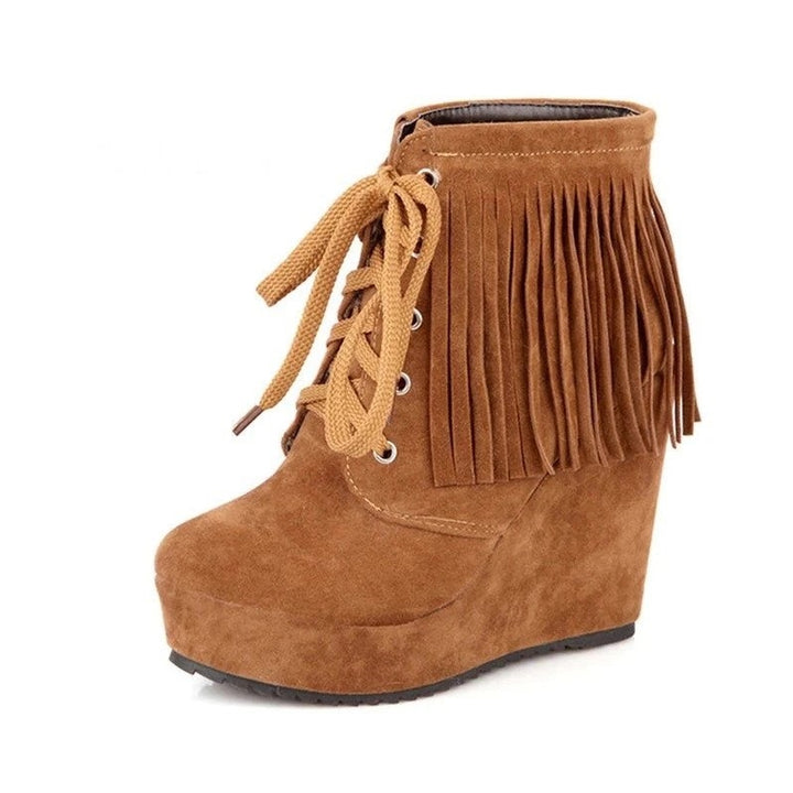 Ankle Boot Plataforma Franjas
