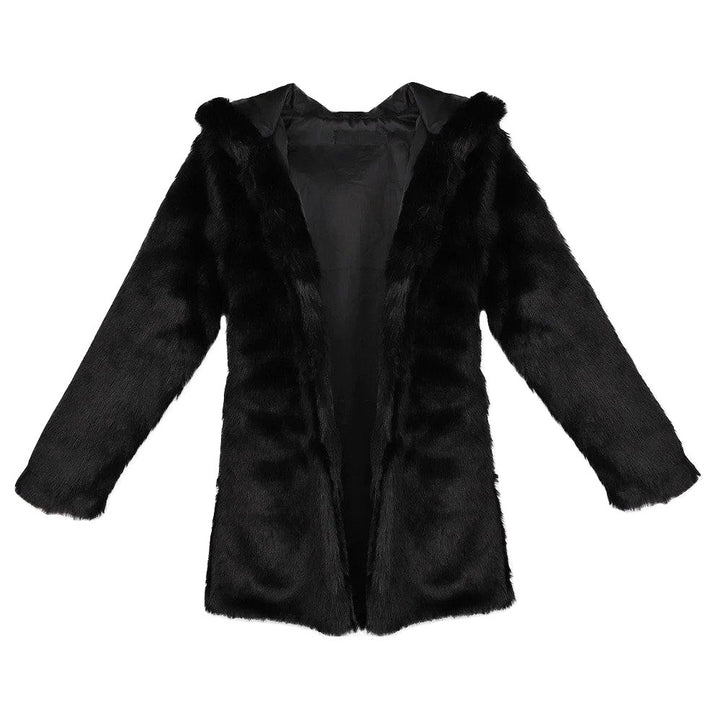 Casaco Feminino Peluciado Com Capuz
