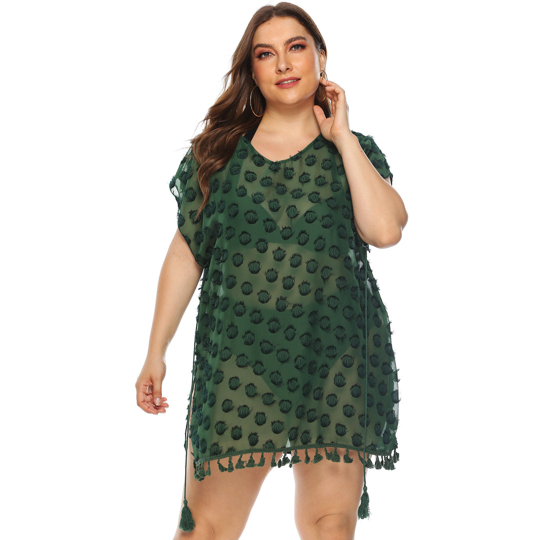Saída de Praia Plus Size Chiffon