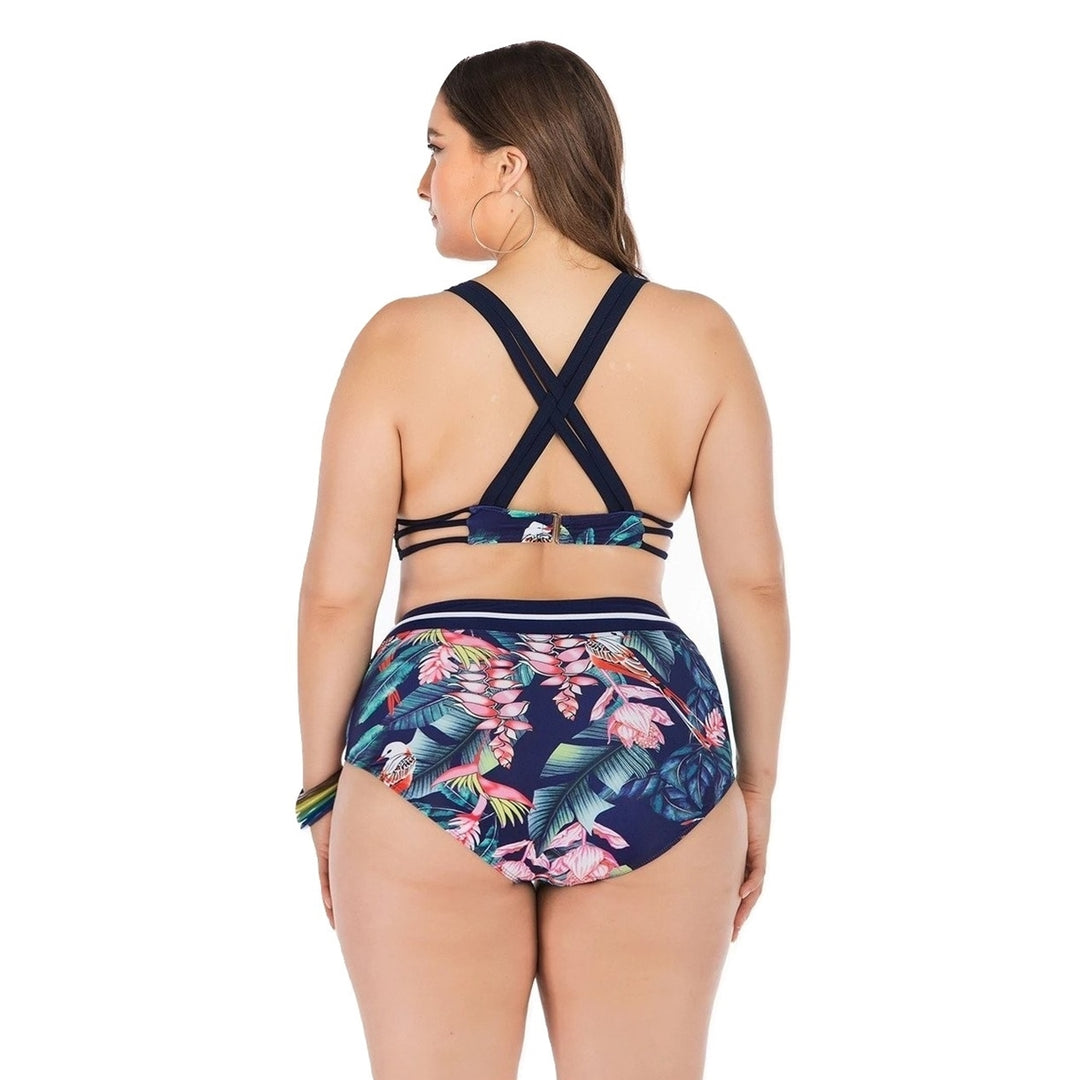 Biquíni Floral Marinho Plus Size