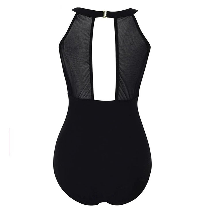 Maiô Body Decote Tule Poá Plus Size