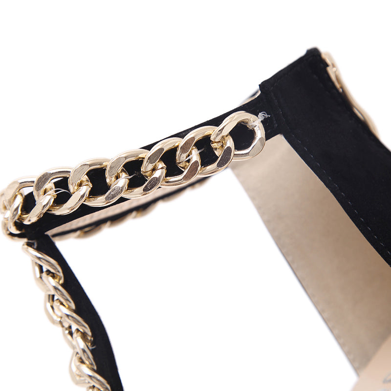 Sandália Meia Pata Detalhe Corrente