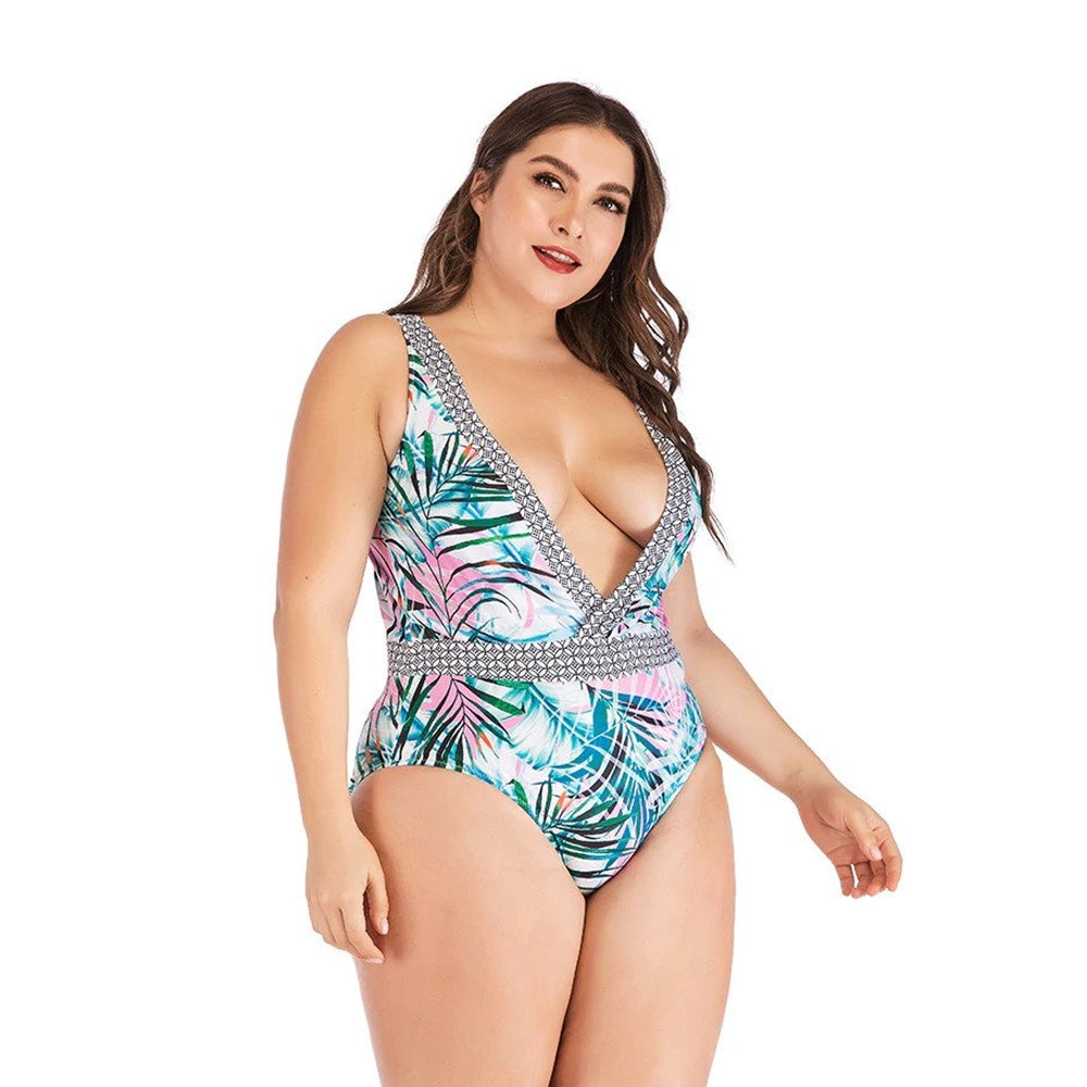 Maiô Cavado Tropical Plus Size