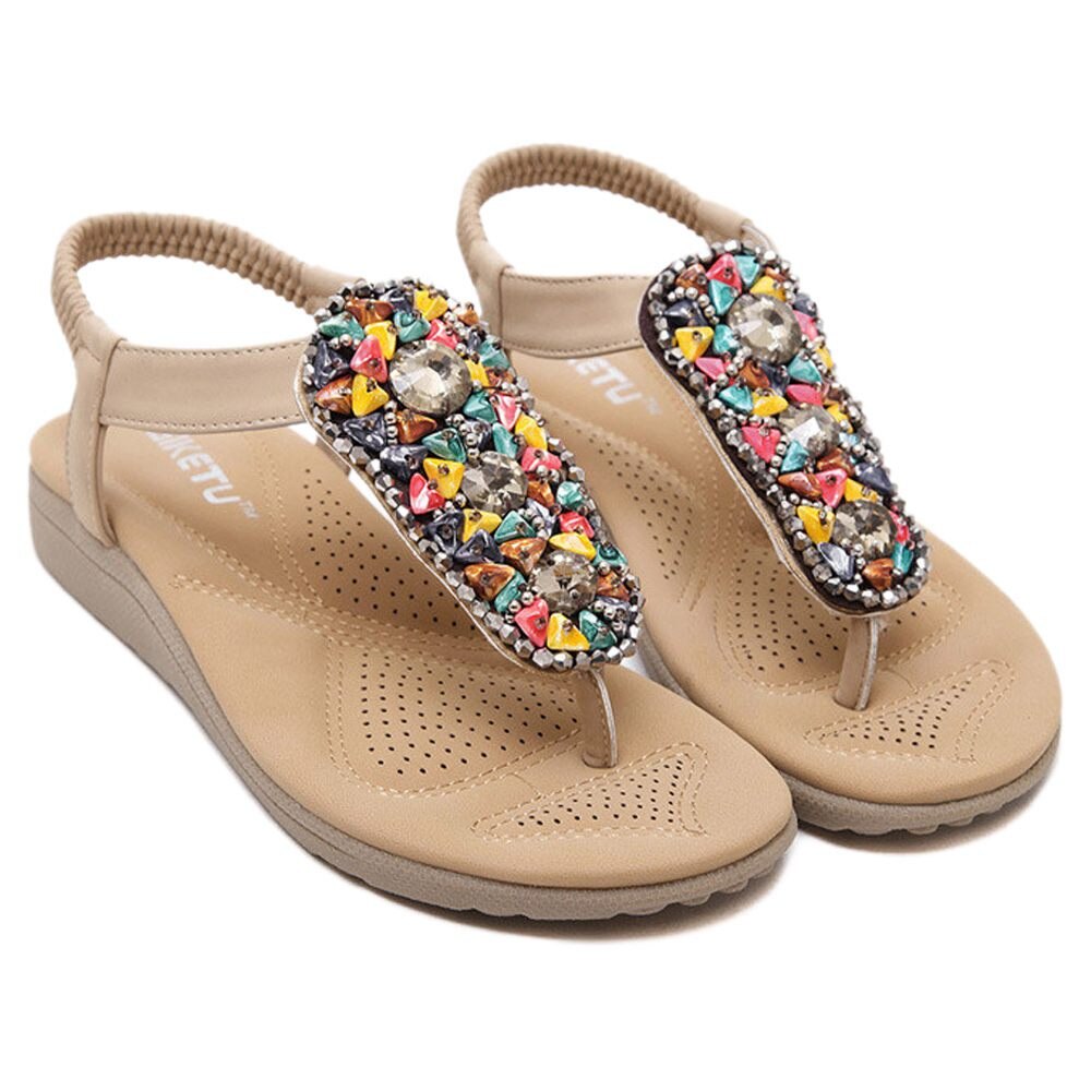 Sandália Confort com Pedrarias