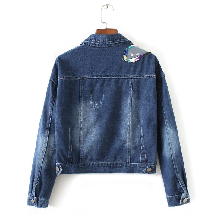 Jaqueta Denim Bordada Butterfly Dreams