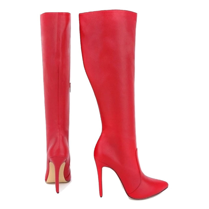 Bota Cano Longo Salto Fino Fashion Leather