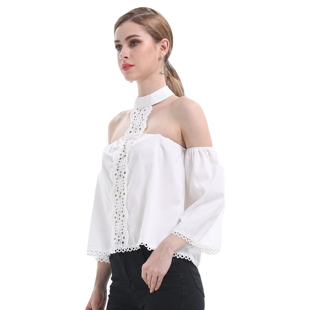 Blusa Ombro Vazado Com Renda
