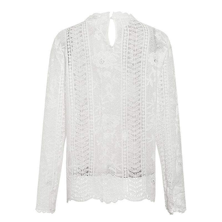 Blusa Manga Longa Bordado Branca