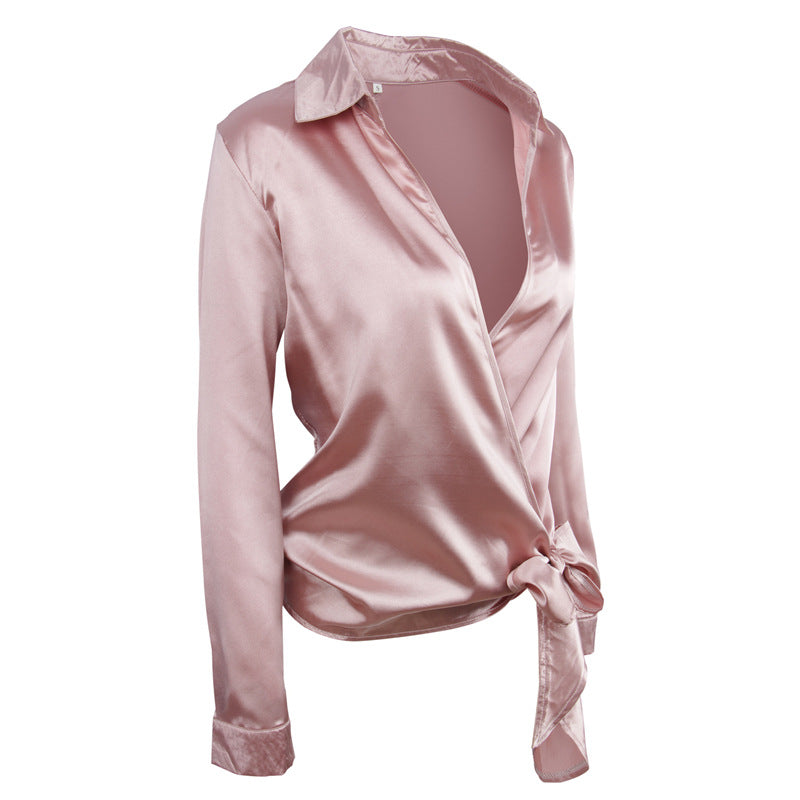 Blusa Decote Transpassado Rosa