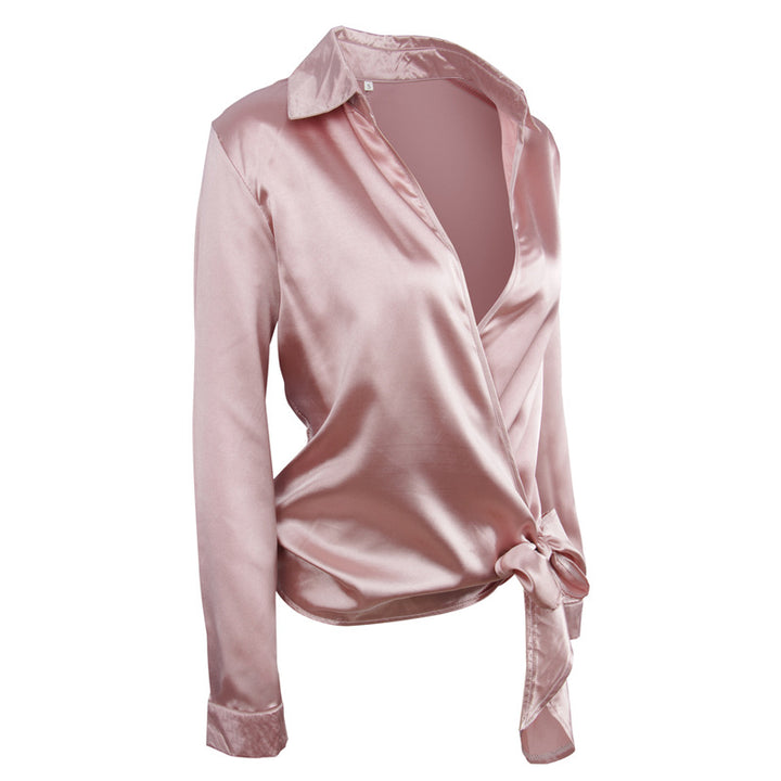 Blusa Decote Transpassado Rosa