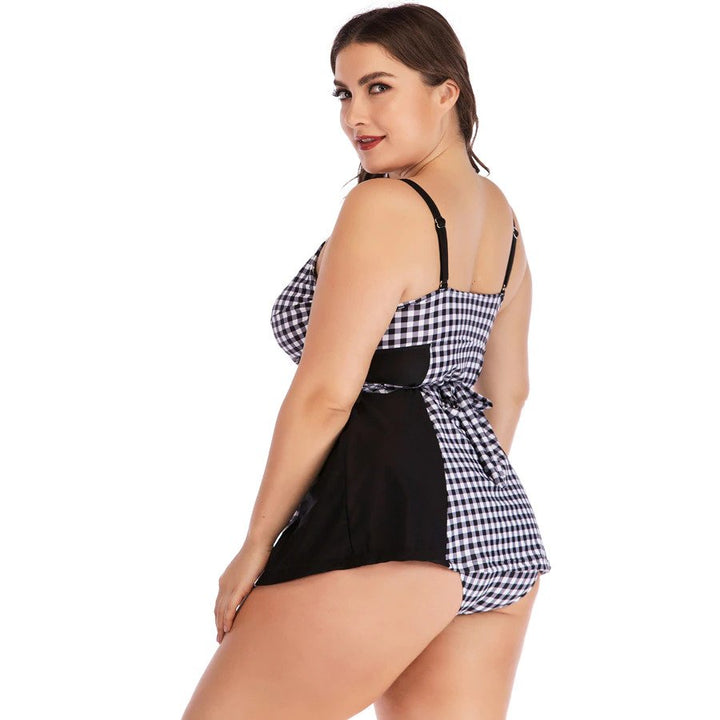 Conjunto Tankini Plus Size Xadrez
