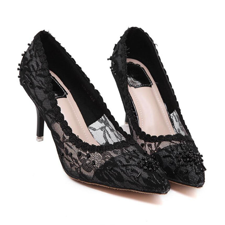 Scarpin Salto Fino Renda