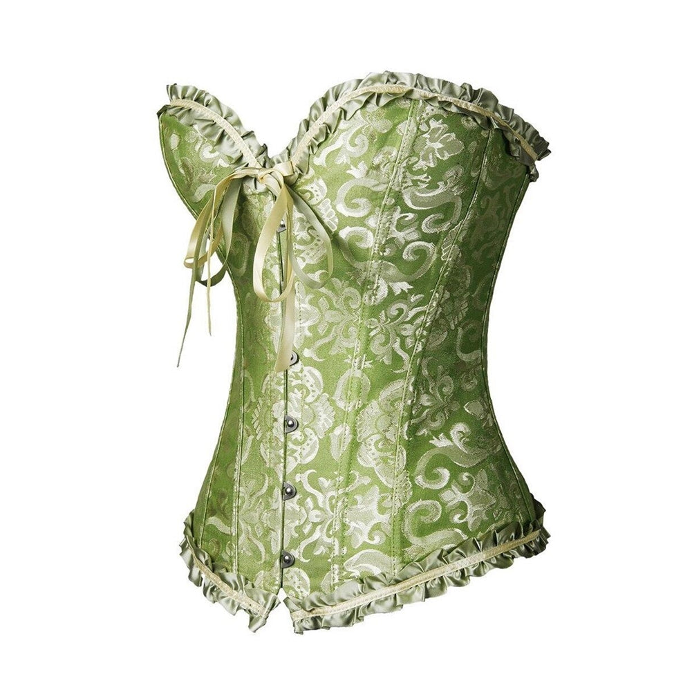 Corset Overbust Plus Size Verde