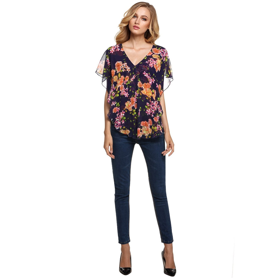 Blusa Feminina em Chiffon Floral