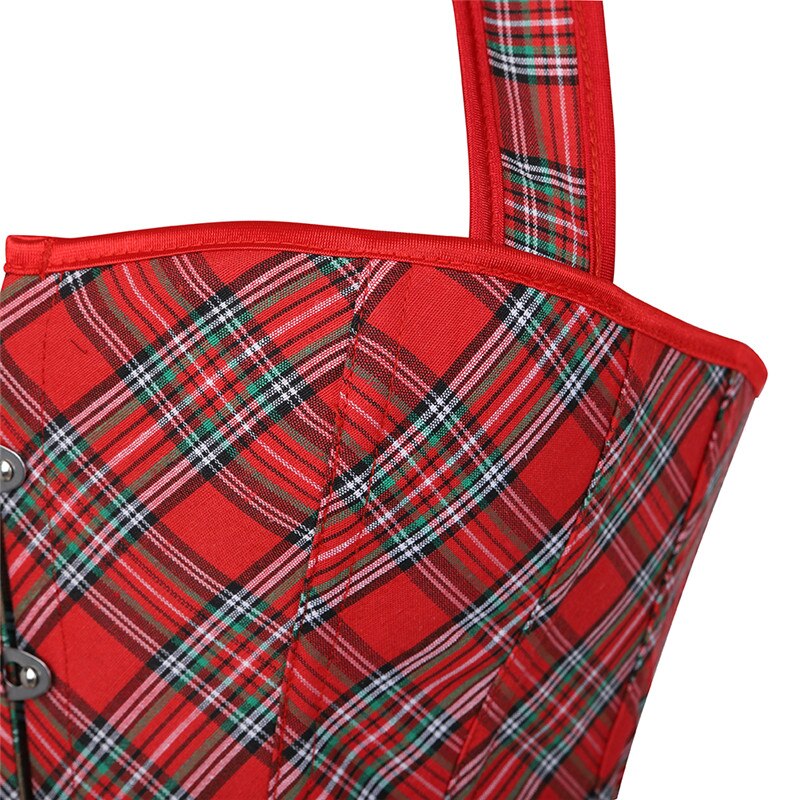 Corset Com Alça Plus Size Xadrez