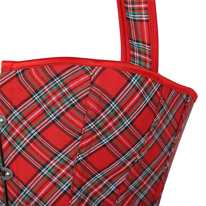 Corset Com Alça Plus Size Xadrez