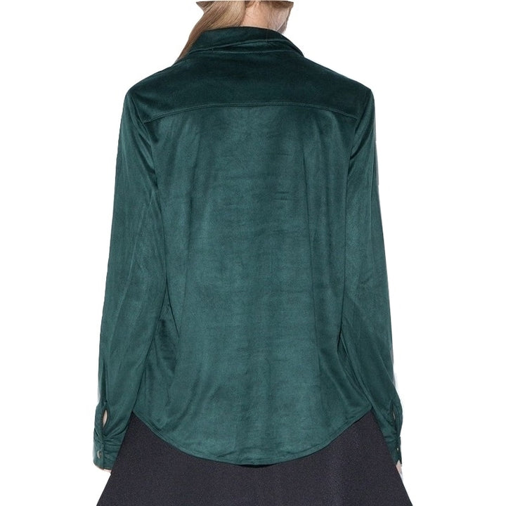 Camisa Feminina Suede Verde